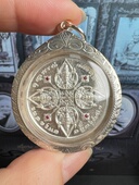 168纯银四面神 保真 正品 银壳萨马空卡 泰国佛牌四面佛吊坠