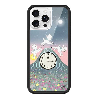 Wildf时钟小羊奶昔猫咪适用苹果16promax手机壳iPhone15/14/Pro/Max硬壳全包保护套硅胶防摔个性时尚wf