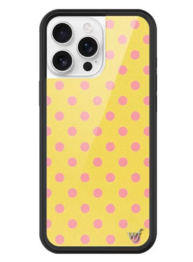 Wildf黄色波点棕色波点手机壳苹果17ProMax适用iPhone16Pro/15/14/13/12硬壳全包硅胶防摔保护套时尚潮个性WF