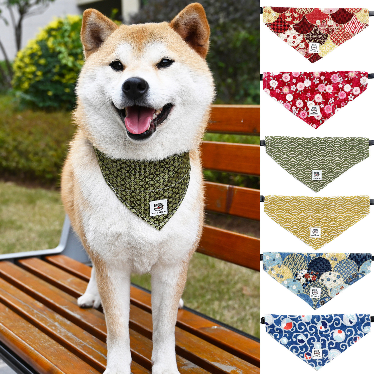 【芮柴家宠物三角巾】 和风宠物柯基泰迪柴犬围巾围脖口水巾饰品,宠物/宠物食品及用品,领结,淘宝优惠券,粉丝福利购,淘宝优惠卷