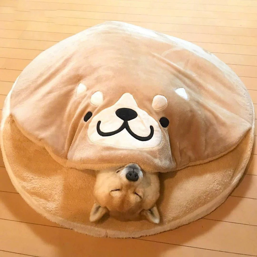 柴犬狗窝铜锣烧可拆洗宠物狗狗柯基泰迪狗床垫子被子毛毯秋冬保暖