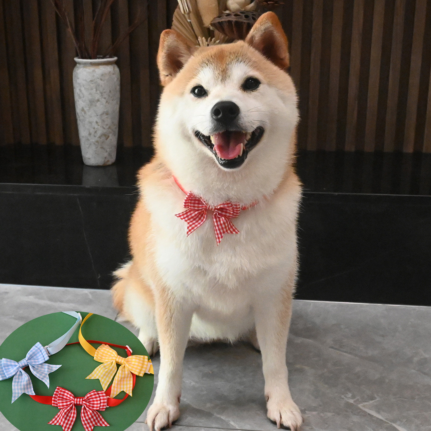 宠物狗狗猫咪柯基泰迪法斗柴犬领结蝴蝶结领带格子领巾脖圈饰品