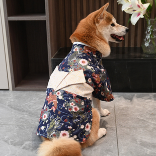 纯棉宠物狗狗猫咪衣服 柯基柴犬衣服猫咪公狗男款拍照和服浴衣