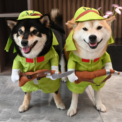 狗狗搞笑衣服泰迪柴犬小八嘎变装宠物中小型犬柯基cosplay变身装
