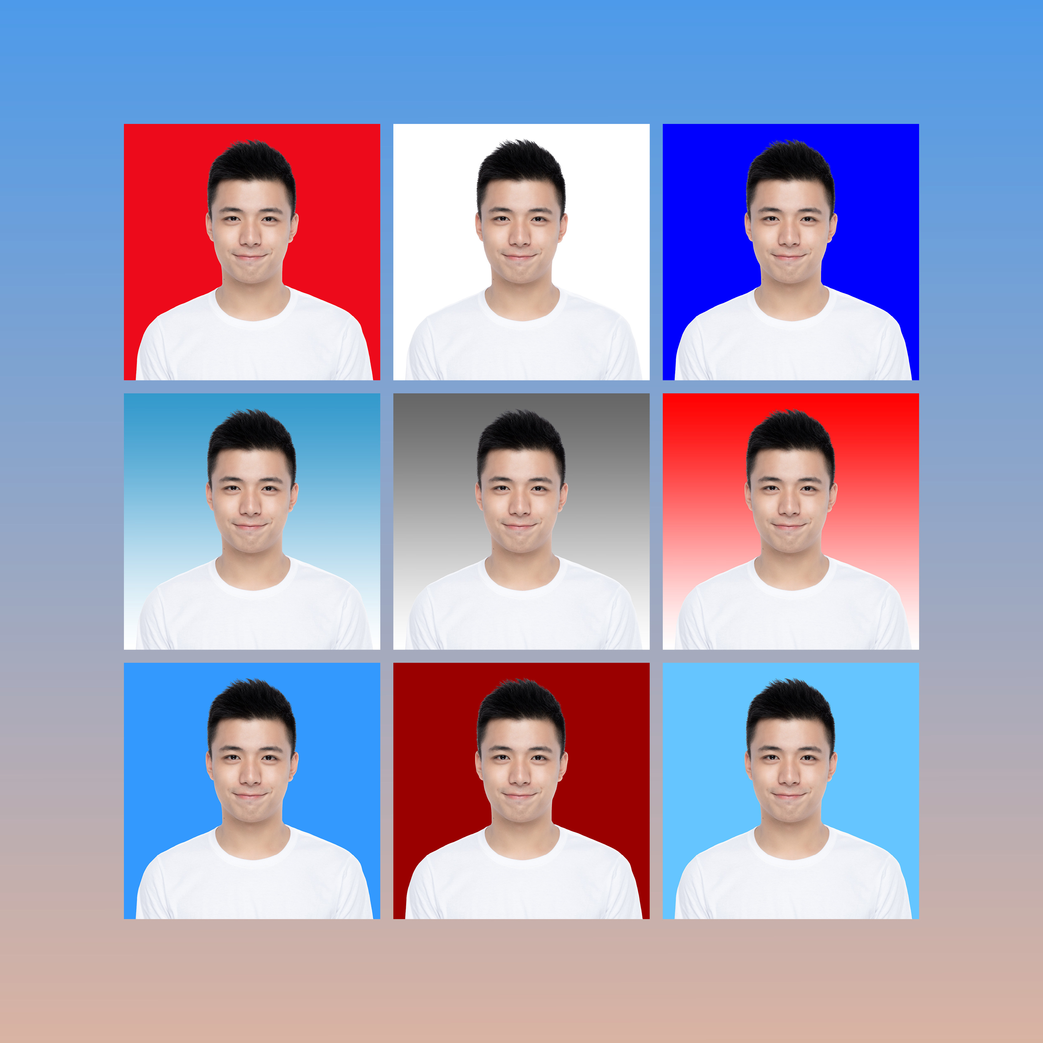 证件照照片ps换底改背景调大小压缩调整尺寸抠图改分辨率考试上传