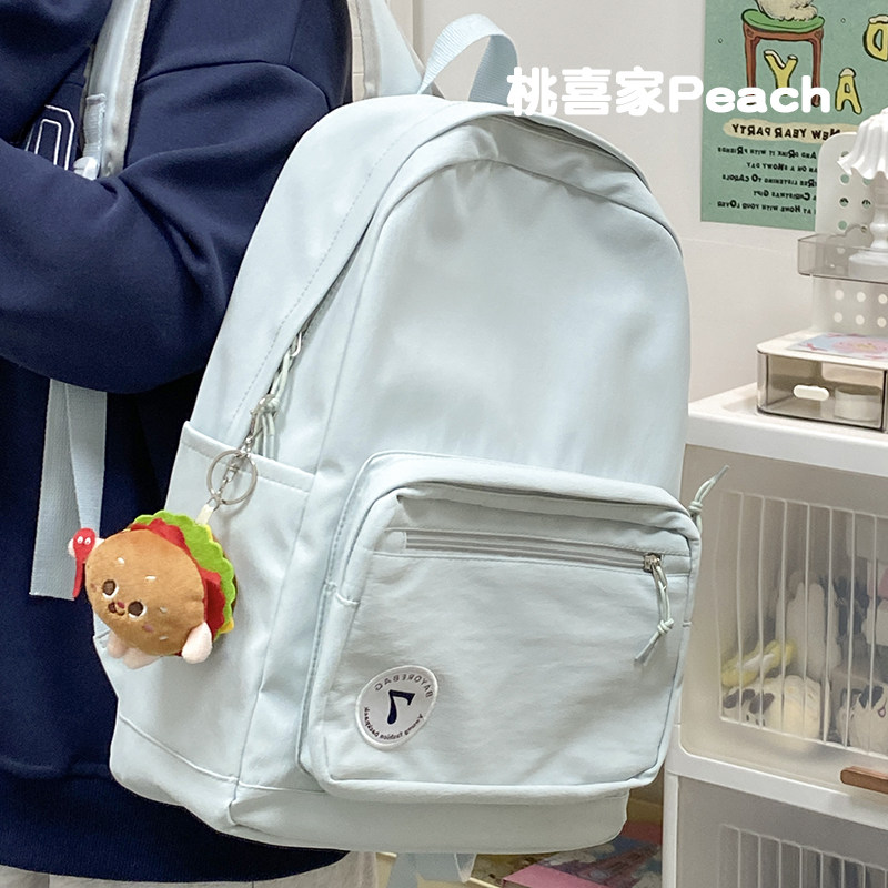 书包女生大学生简约百搭学院风高中初中学生双肩包旅行电脑背包男