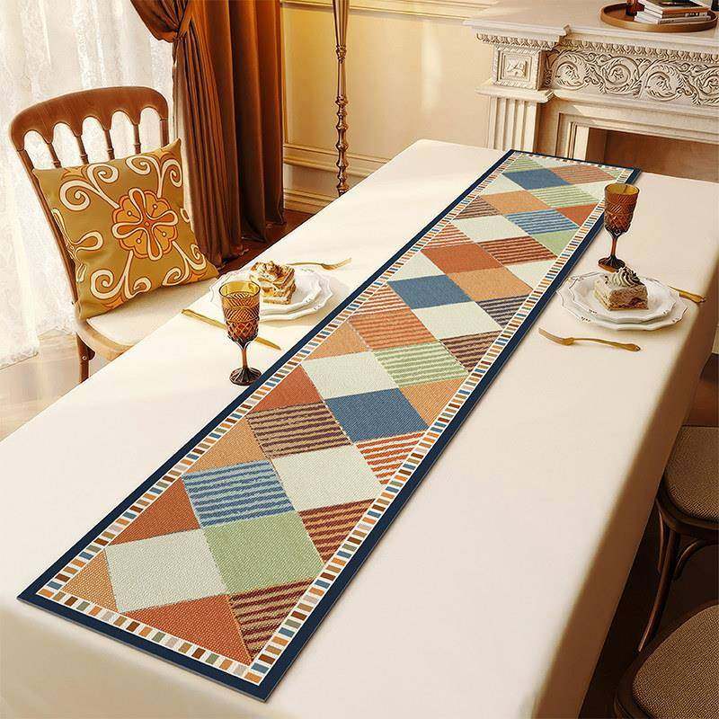 美式氛围感桌旗防水防油防烫餐桌旗布茶几桌旗边柜盖布茶台垫子