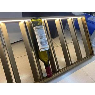 定制倒放红酒瓶层板架隔板酒柜架铝合金斜放酒架红酒瓶托储藏架
