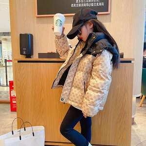 女童羽绒服外套冬装2023新款女孩儿童白鸭绒男童女童加厚中大童