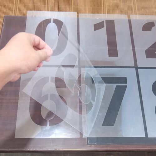 塑料镂空喷漆数字模板定制字母