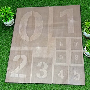 数字字母镂空喷漆字模广告牌定制0-9A-Z软塑料漏空模板刷字模具版