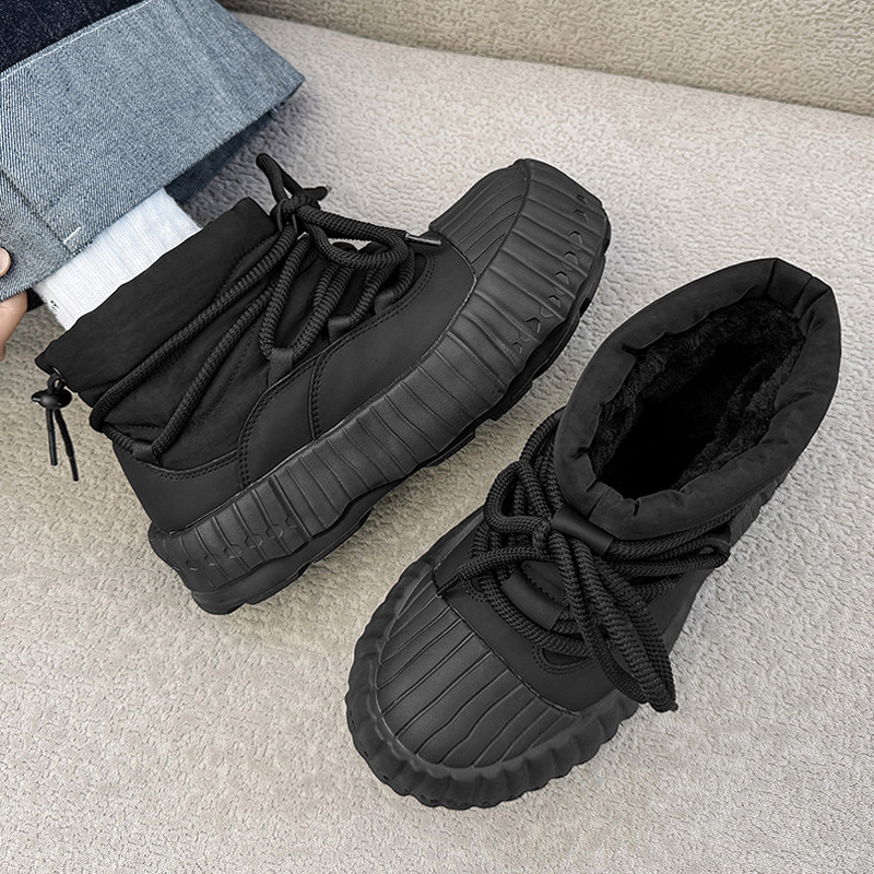 雪地靴男冬季加绒加厚男鞋2025新款保暖棉靴厚底冬鞋防寒户外棉鞋