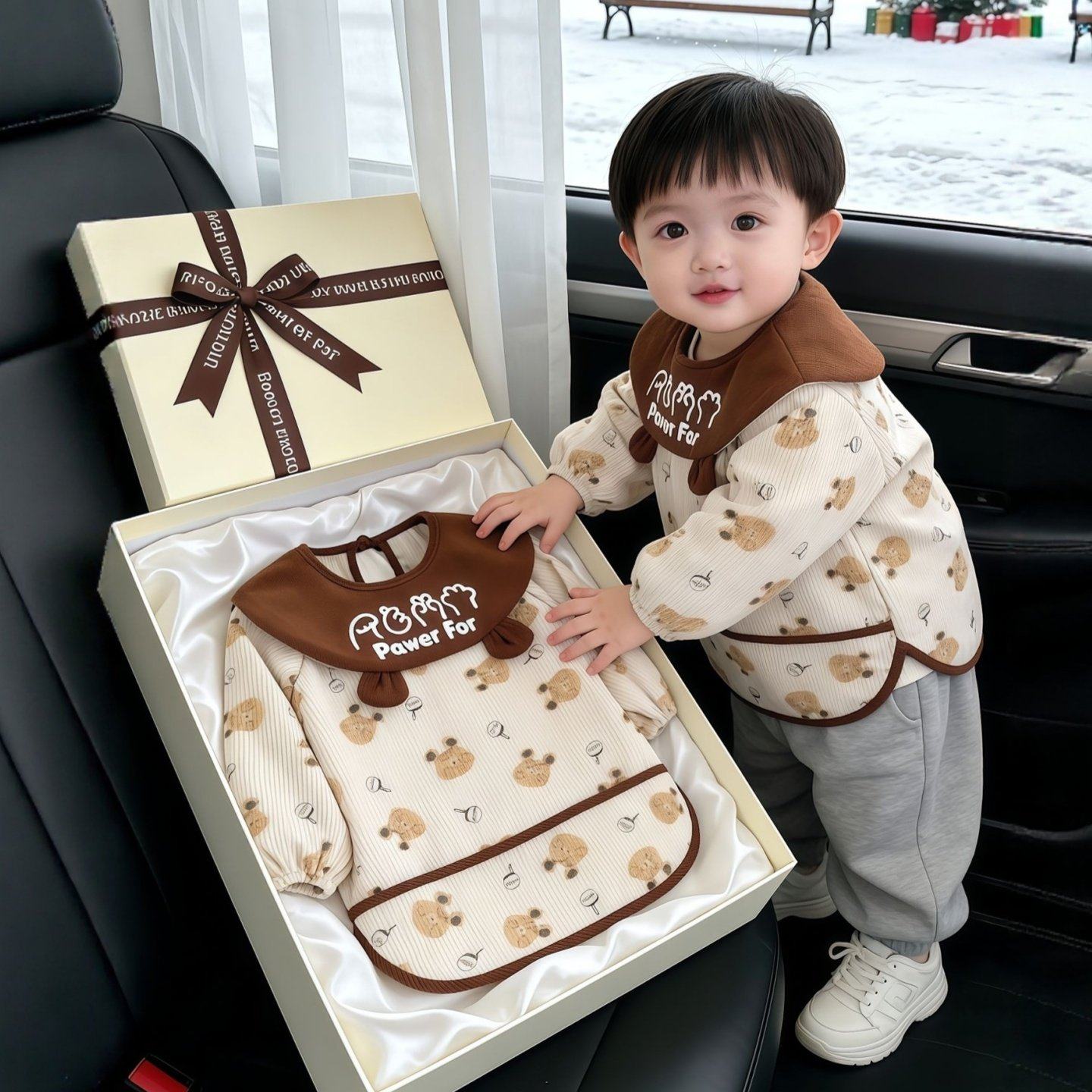 男宝罩衣外穿洋气儿童卡通小熊反穿衣宝宝围兜防水防脏婴儿辅食衣,童装/婴儿装/亲子装,反穿衣/罩衣,淘宝优惠券,粉丝福利购,淘宝优惠卷