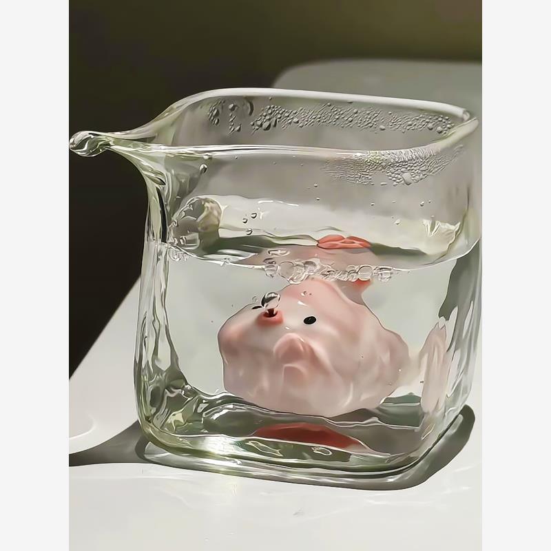 【新家的100个快递】泡泡鱼茶宠可爱小摆件陶瓷水杯装饰茶道配件