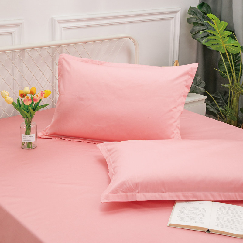 高级纯色全棉50支长绒棉枕套单只贡缎纯棉枕头套子一对装光滑柔顺,床上用品,枕套,淘宝优惠券,粉丝福利购,淘宝优惠卷