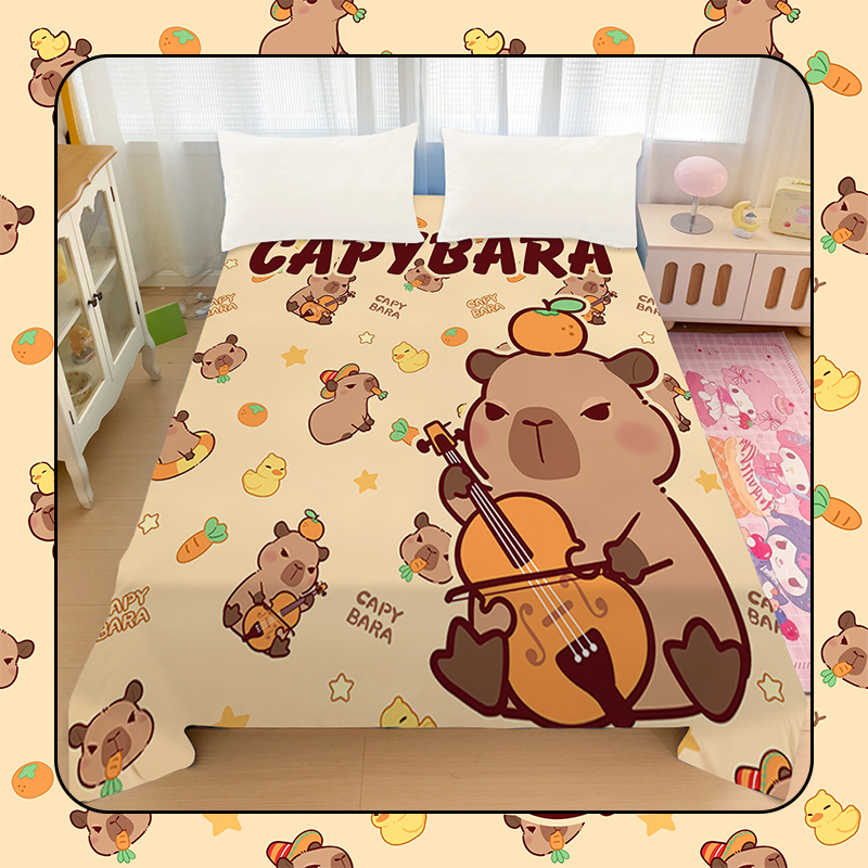 正版卡皮巴拉水豚系列床单
