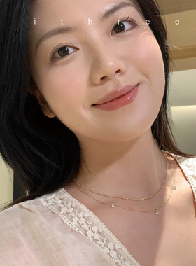 ithree 日系极闪纯银项链叠戴锁骨链高级感小众精致叠戴新年礼物