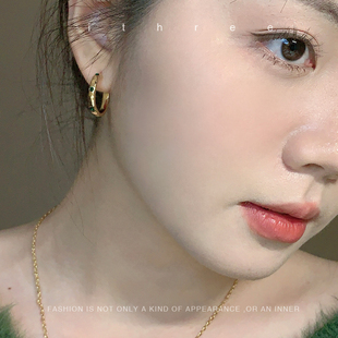 ithree 祖母绿宝石耳环自制微镶简约轻奢纯银气质感配饰送礼物