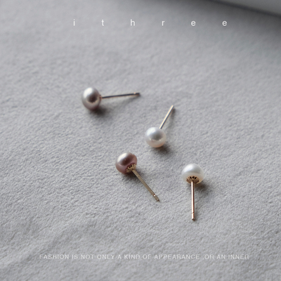 天然淡水珍珠纯银简约百搭女耳钉