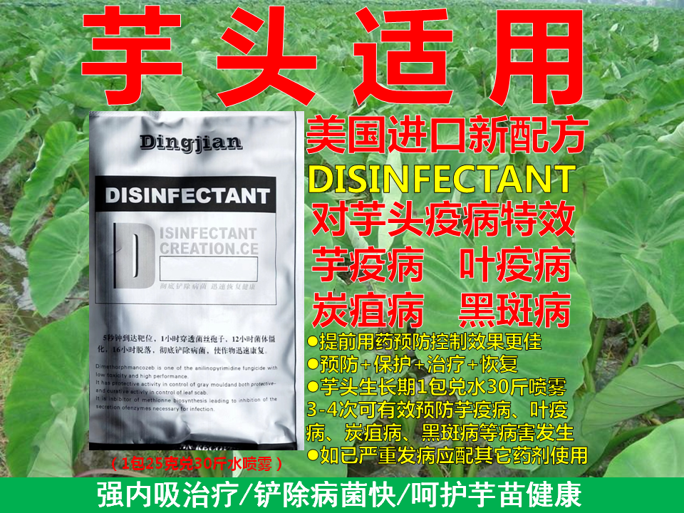芋头病专用药芋疫病铜钱病烂叶烂梗软腐专用芋病克霉灵恶霜林免邮