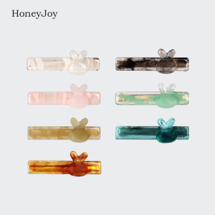 侧边碎发鸭嘴夹 甜美醋酸小兔子刘海夹 清仓