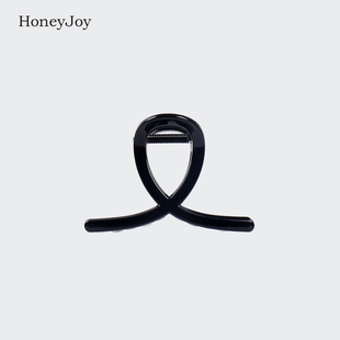 抓夹ins百搭咖色发抓盘发夹子后脑勺鲨鱼夹发饰品树脂中号8cm女