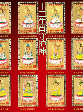 偏财卡随身金卡护身手机贴十二生肖守护神健康吉祥招财挂件平安