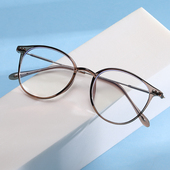 小红书超轻茶色近视眼镜女可配度数韩版 潮圆脸素颜神器眼睛框小脸