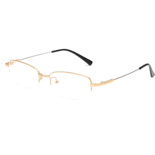 半框近视眼镜成品细边超轻男女商务学生变色防蓝光记忆钛合金弹性