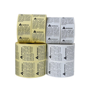 跨镜电商用防窒息标签 亚马逊防窒息贴纸 PE袋贴纸 警示贴纸 警告贴纸 WARNING贴纸