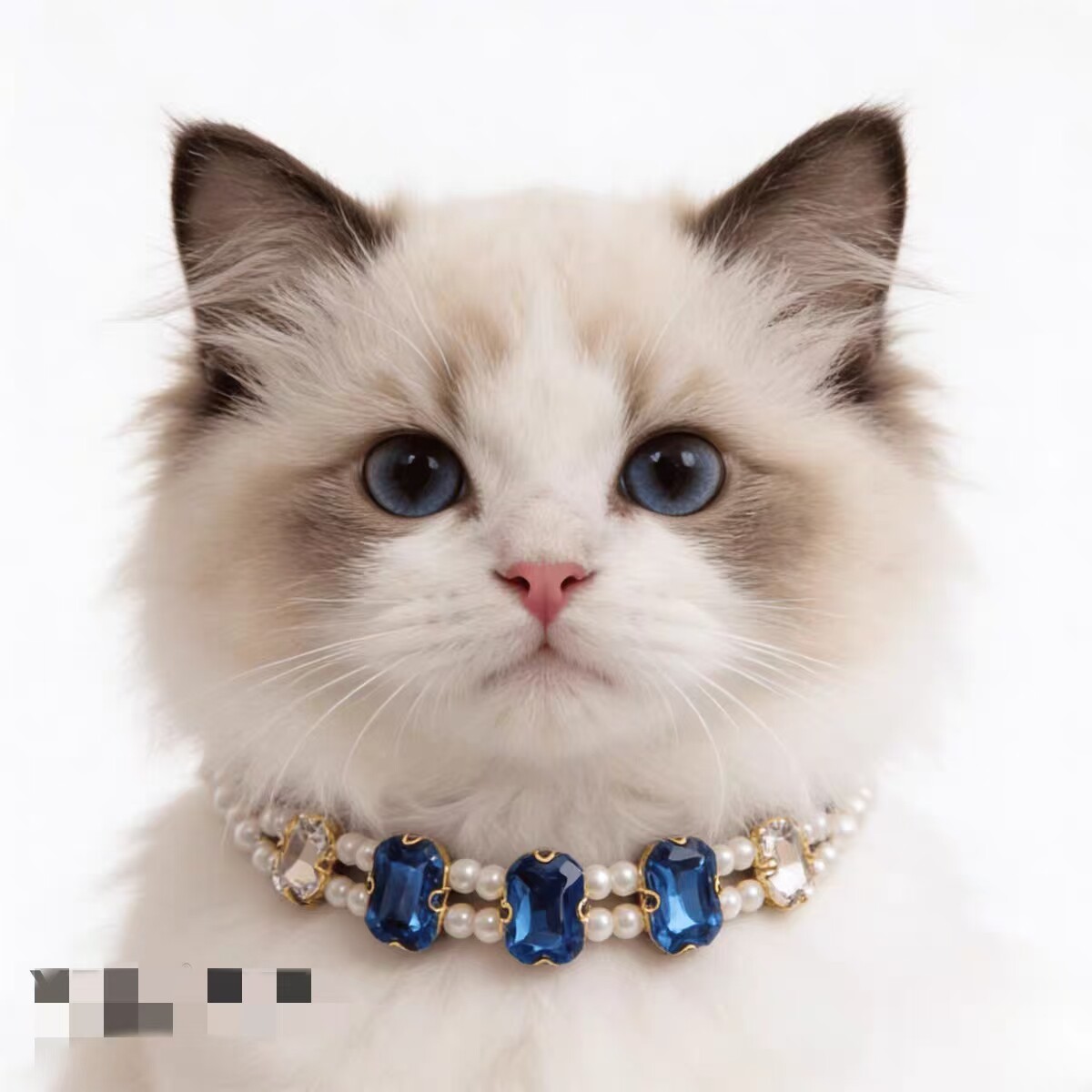 奢华镶钻水晶猫狗项圈现货