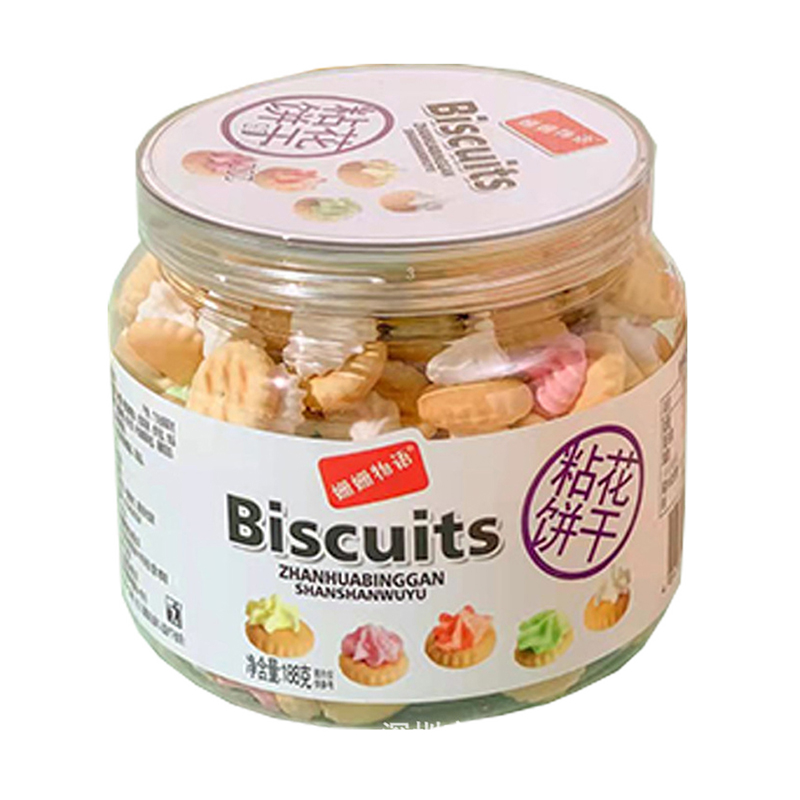 粘花宝塔塔糖占花饼干童年8090老式怀旧零食蛋糕装饰表花饼花粘饼