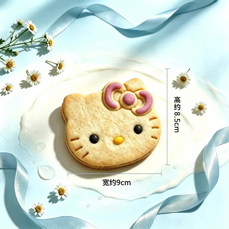 kt猫糖霜手工hello kitty造型曲奇饼干卡通情侣过节蛋糕装饰摆件