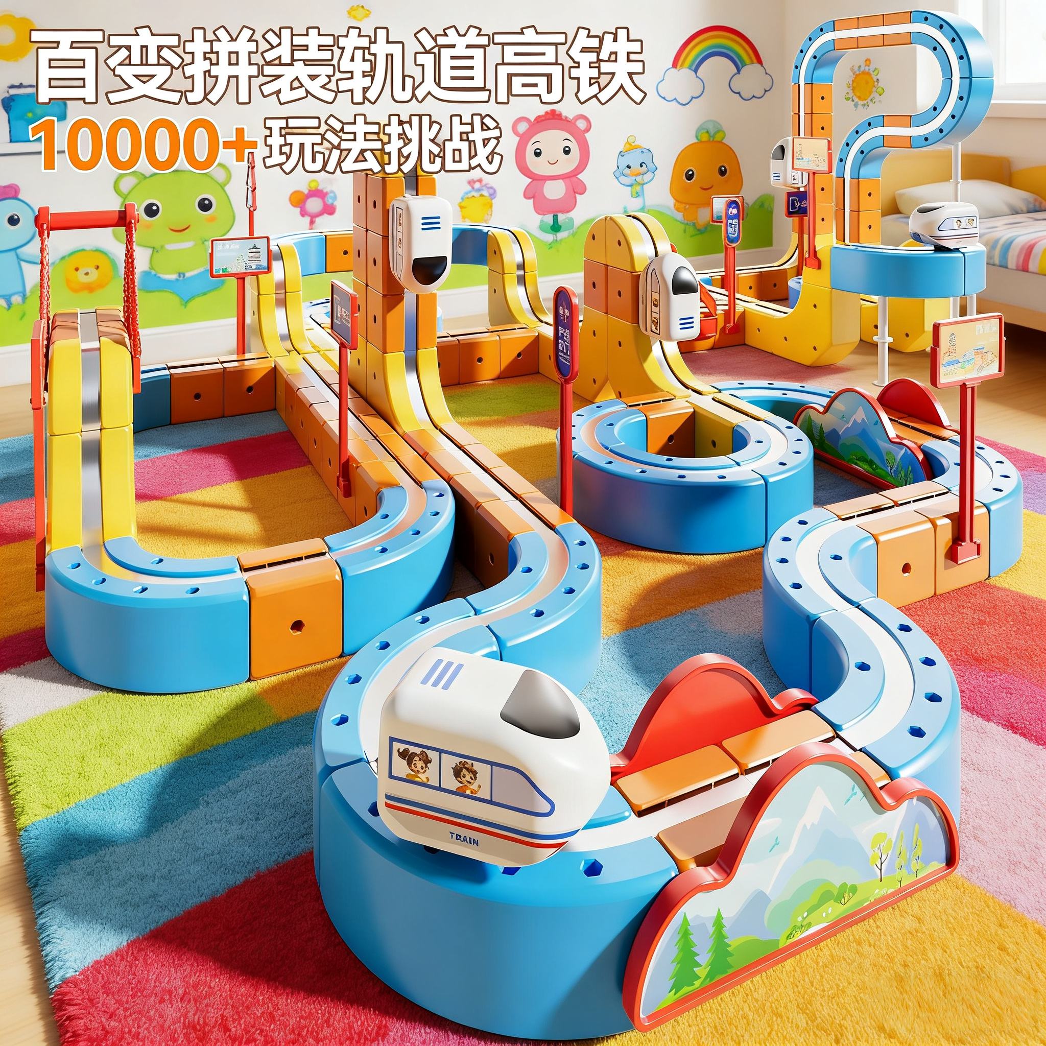 2026新款磁力积木轨道车魔幻百变拼装玩具儿童男女孩益智生日礼物,玩具/童车/益智/积木/模型,普通塑料积木,淘宝优惠券,粉丝福利购,淘宝优惠卷