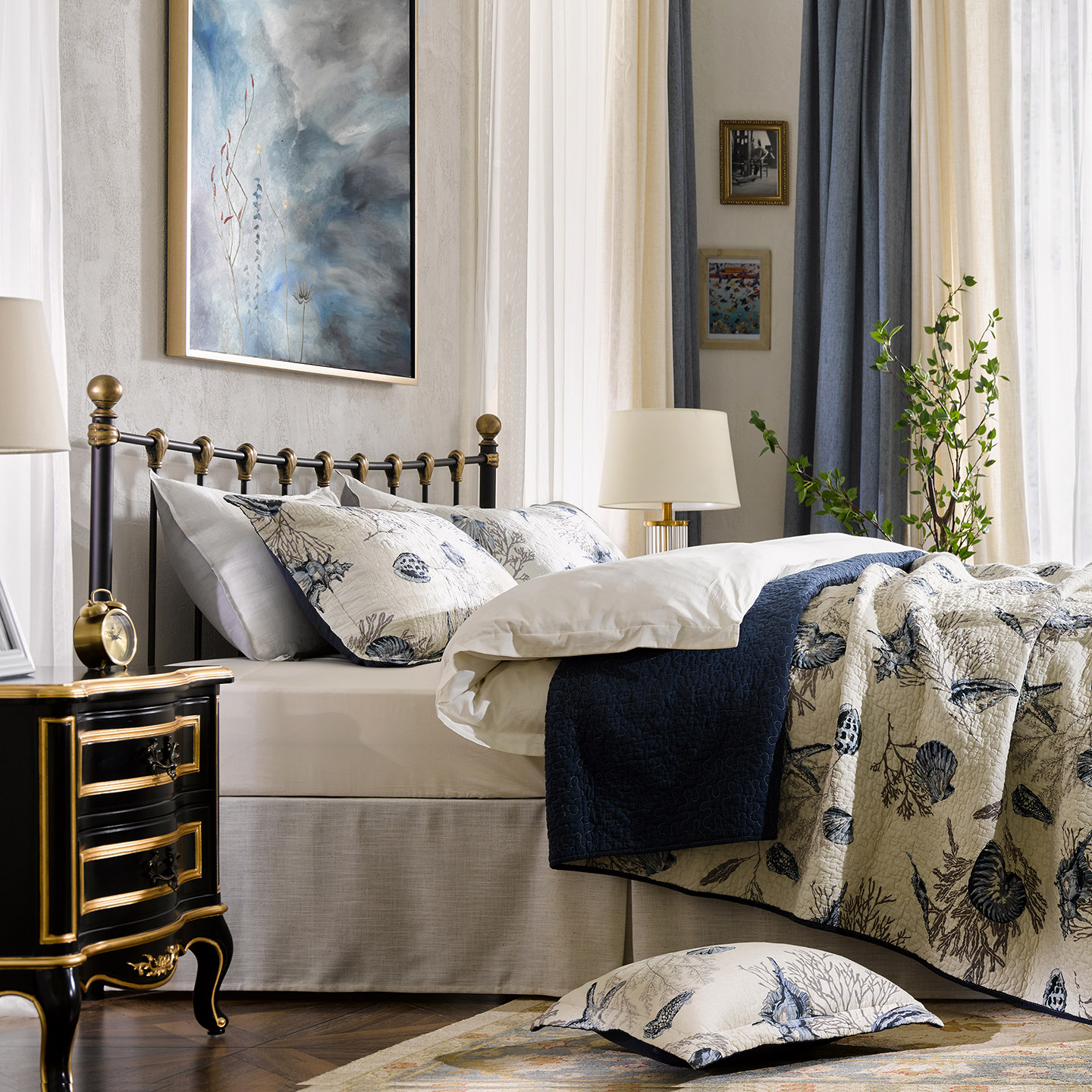 RICH HOME高端外贸单人双人美式欧式复古做旧无甲醛高承重铁艺床,住宅家具,铁艺/钢木床,淘宝优惠券,粉丝福利购,淘宝优惠卷