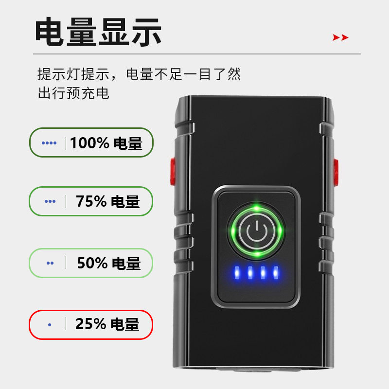 自行车灯铝合金前灯强光骑行手电装备夜骑公路山地车配件套装尾灯