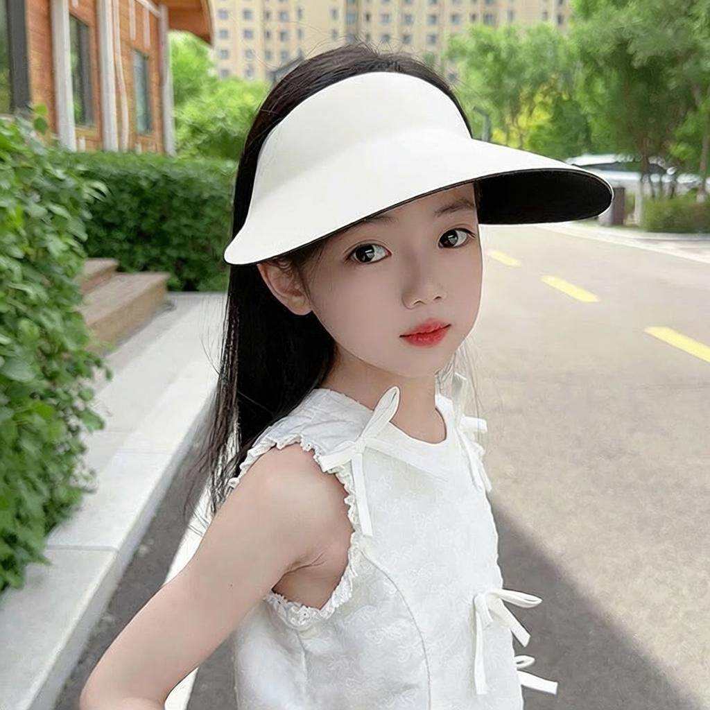 儿童遮阳帽男童防晒帽亲子太阳帽女童宽檐空顶帽