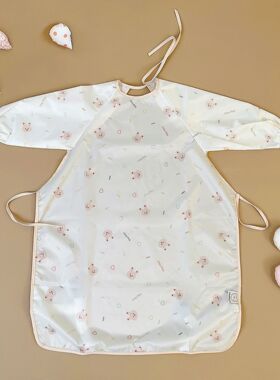 JulyMoly宝宝罩衣全身一体式反穿衣儿童吃饭防水防脏婴儿饭兜