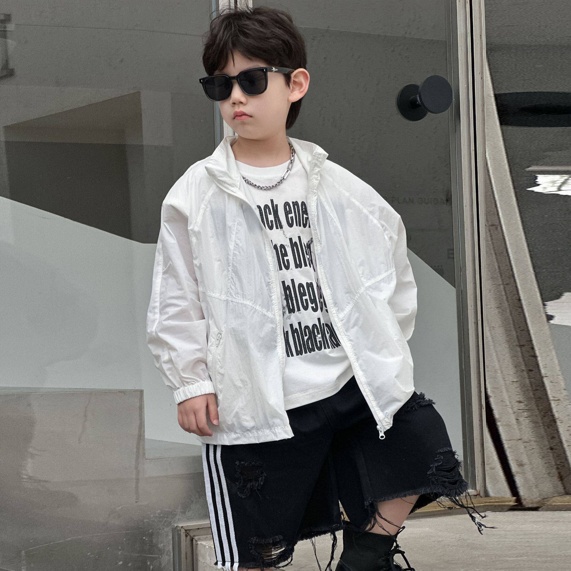男童夏款外套2025新款儿童冲锋衣夏季男孩上衣防晒衣服薄款潮童装