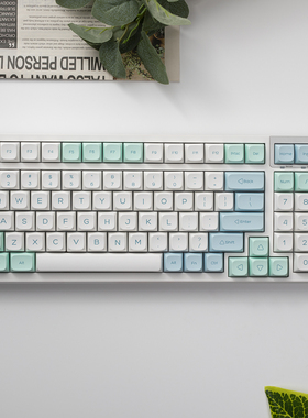 冰晶冰川主题MAC增补键帽pbt热升华xda十字轴61/64/87/84/104/108