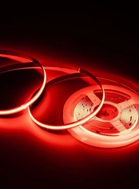 24V低压红光cob灯带320灯480颗灯超高亮红色LED灯条酒店宾馆工程