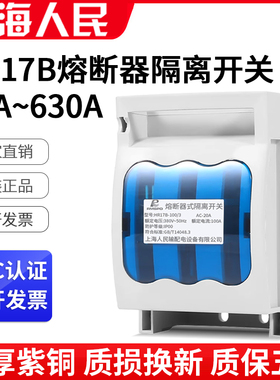 人民HR17B-630/3熔断式隔离开关100A/160A/250A/400A/160紫铜熔芯