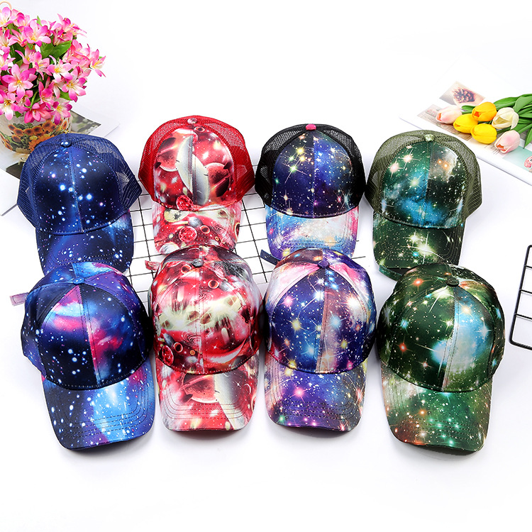 亚马逊嘻哈鸭舌遮阳个性帽欧美沙滩炫彩星空棒球帽私人定制|ruв категории Аксессуары, шляпа - от Buy2taobao.com для оказания профессиональной услуги покупки агента Taobao