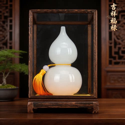 阿富汗玉玉石博古架中式风摆件