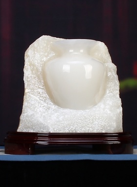 阿富汗原石雕刻书柜艺术品装饰