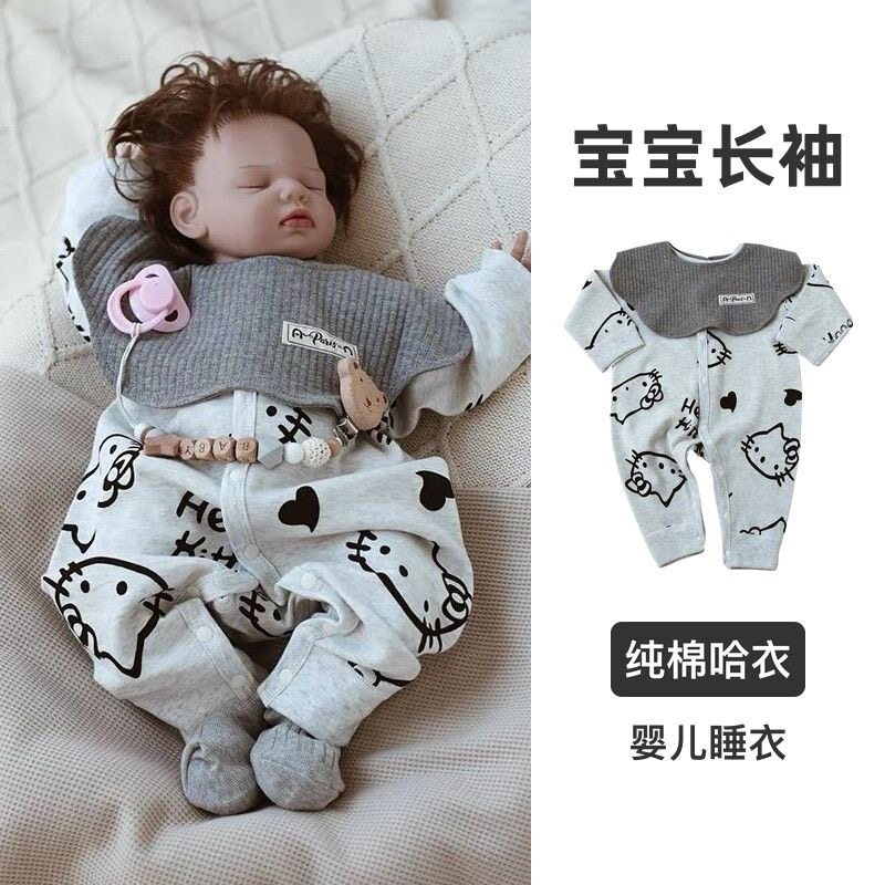 麦兜姐姐婴儿衣服春秋款连体衣新生儿宝宝衣服哈衣爬服外出服