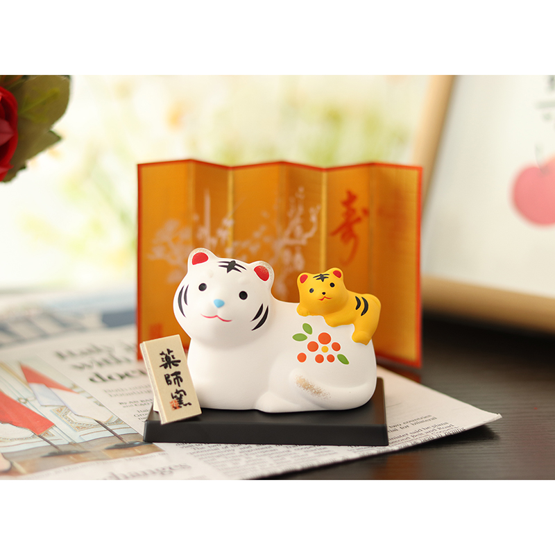 日本药师窑陶土摆件日式桌面可爱