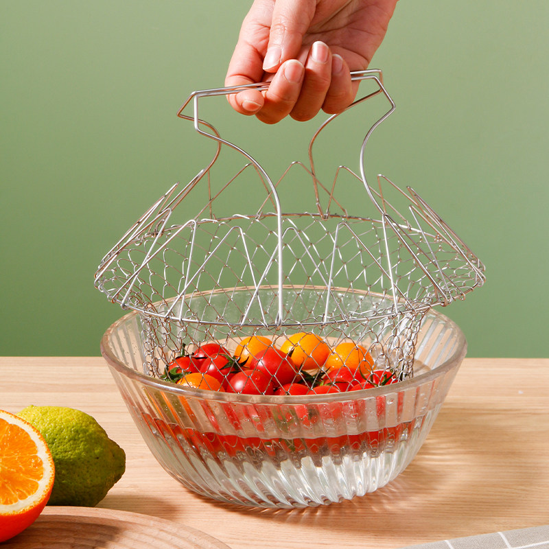炸篮不锈钢油炸漏网篮煮面捞面漏勺炸筐炸锅油锅麻辣烫过滤可折叠,餐饮具,洗菜盆/沥水篮/漏水筛,淘宝优惠券,粉丝福利购,淘宝优惠卷