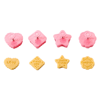 食品级英文祝福饼干模具按压切模