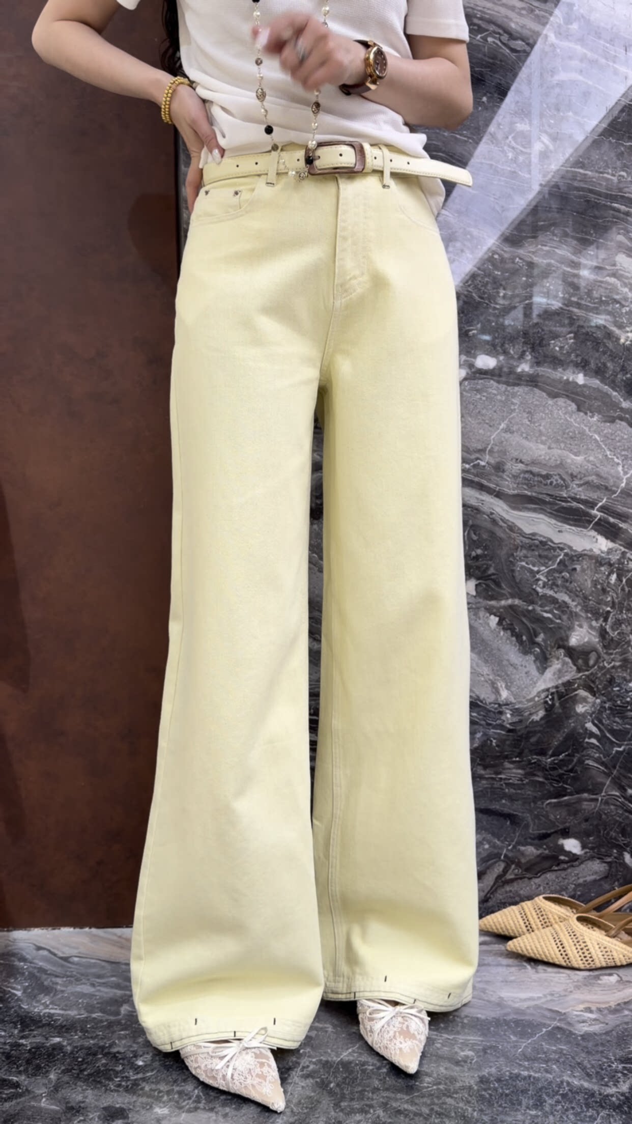 曼曼家2026新款欧货高腰显瘦加长高个子直筒休闲裤女宽松阔腿裤潮